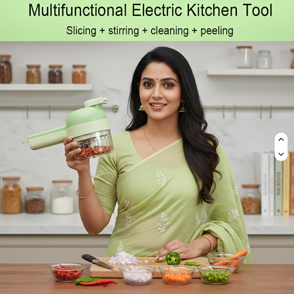 4 in 1 Portable Electric Vegetable Cutter