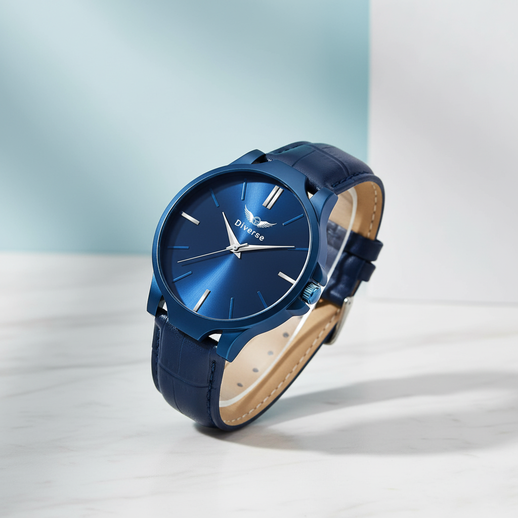 Men's Analog Leather Watch