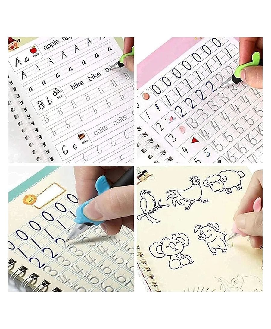 Magic Book Set of 2 ( 8 Book +20 Refill +2 Pen+2 Grip)