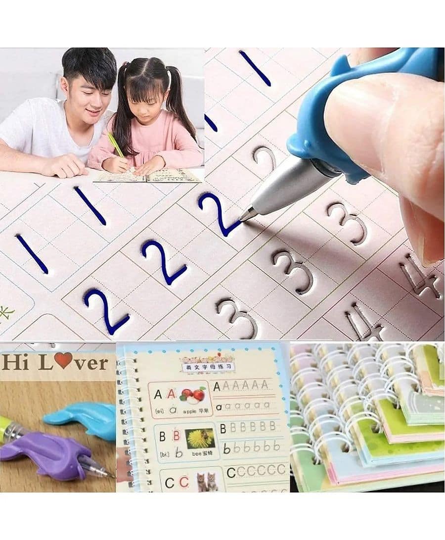 Magic Book Set of 2 ( 8 Book +20 Refill +2 Pen+2 Grip)